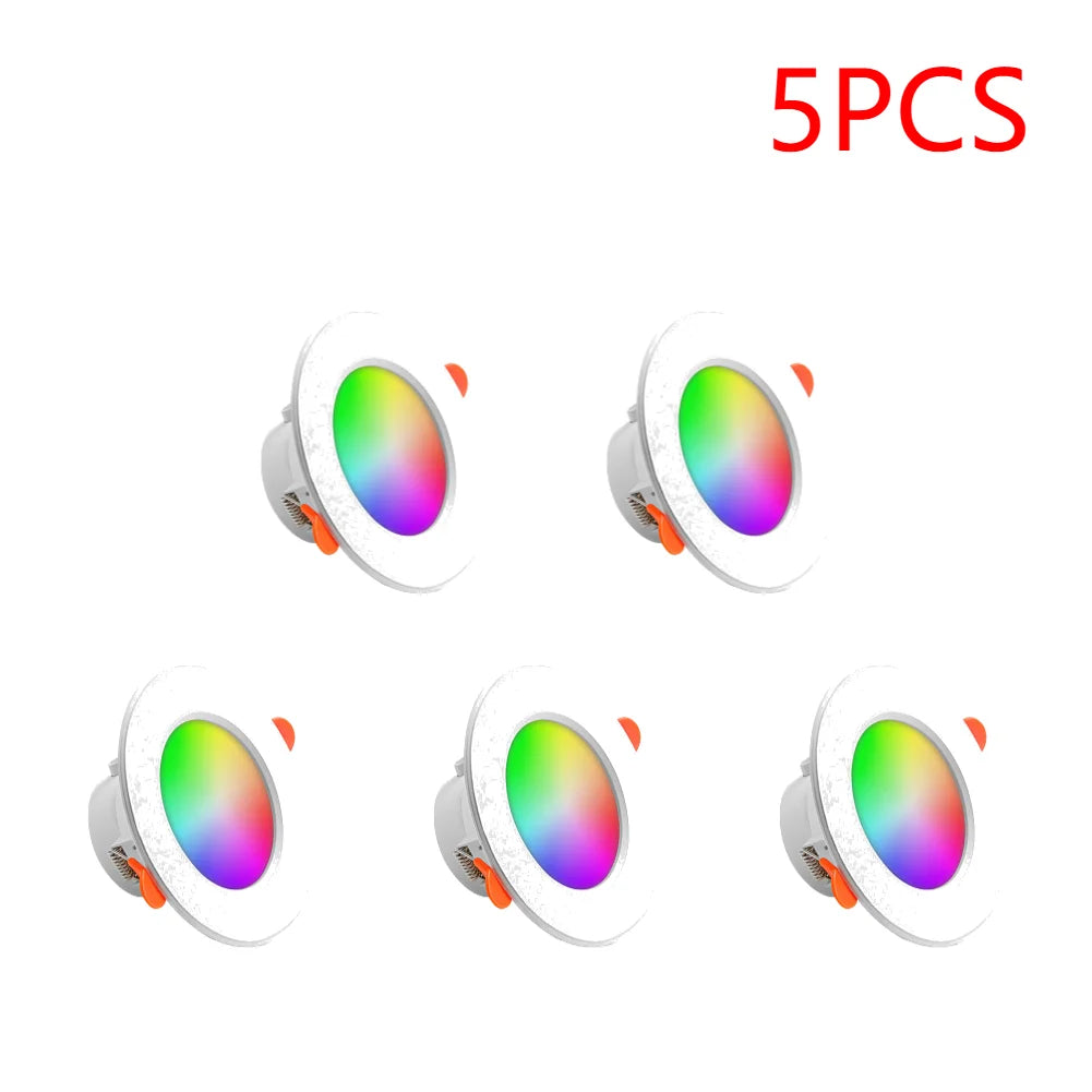 APWIKOGER 10W Smart LED Downlight RGB CCT Bluetooth Ceiling Lamp