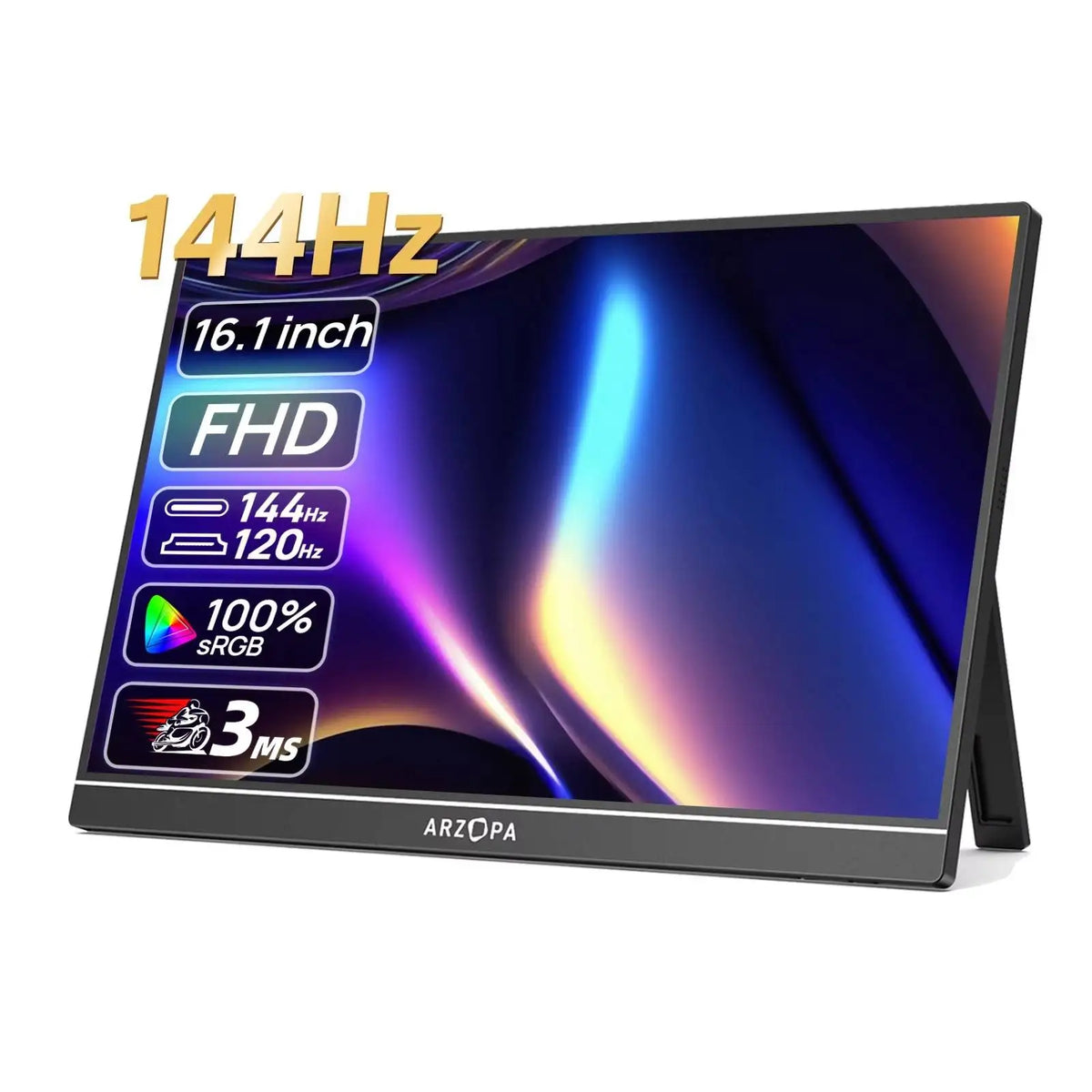 ARZOPA Portable Gaming Monitor 144Hz IPS FHD Second Screen