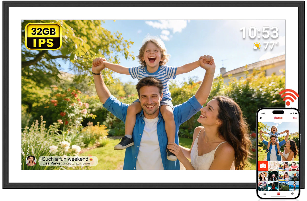 YENOCK Digital Photo Frame WiFi IPS Touch Auto Rotate