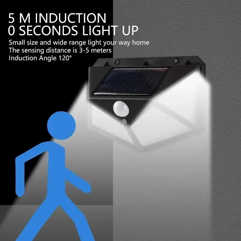 Solar Outdoor Wall Light With Motion Sensor IP65 Waterproof LED