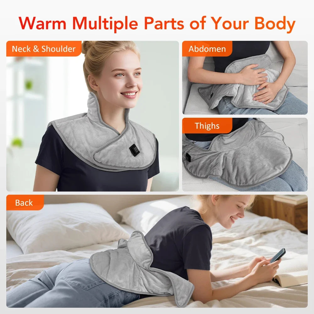 Electric Heating Shoulder Neck Pad Massager Cervical Wrap