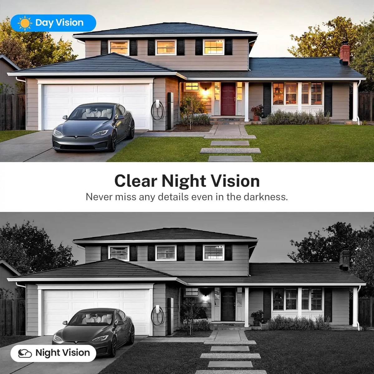 Wireless WiFi Video Doorbell With Two Way Audio AI Motion Night Vision