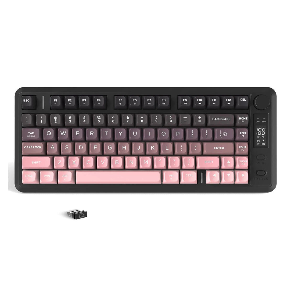 Attack Shark M75 Wireless Membrane Gaming Keyboard With Knob OLED