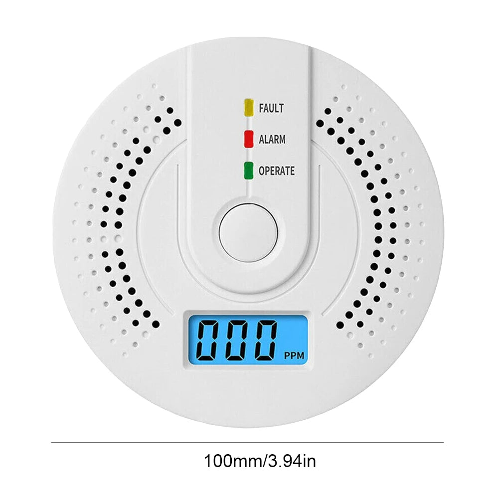 Digital Carbon Monoxide Detector Battery Powered CO Alarm With LED