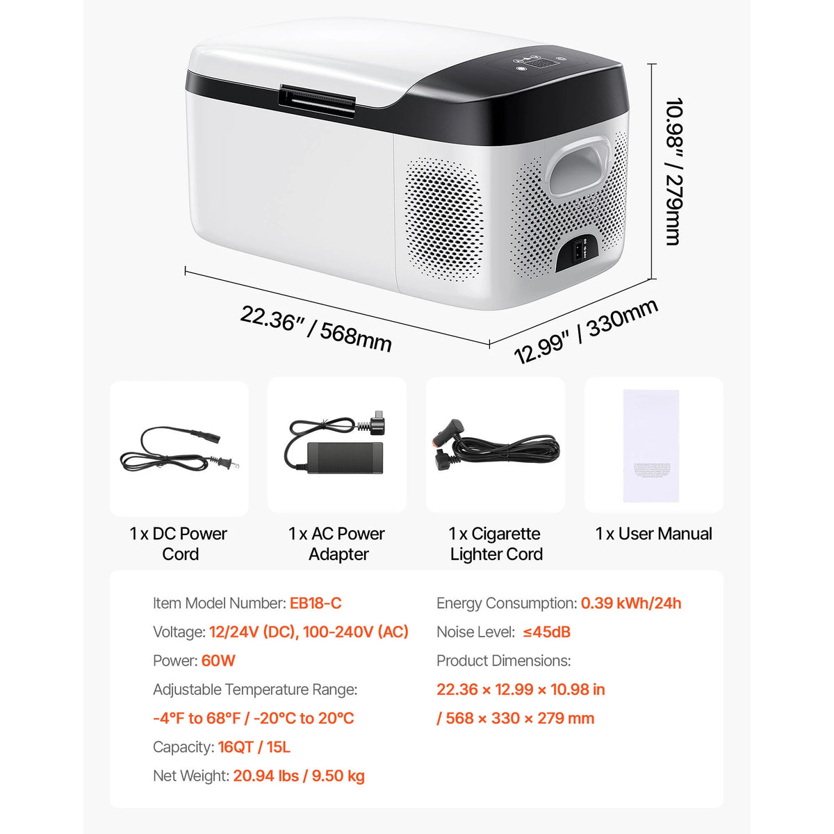 SucceBuy Car Refrigerator Portable Compressor Cooler For Travel