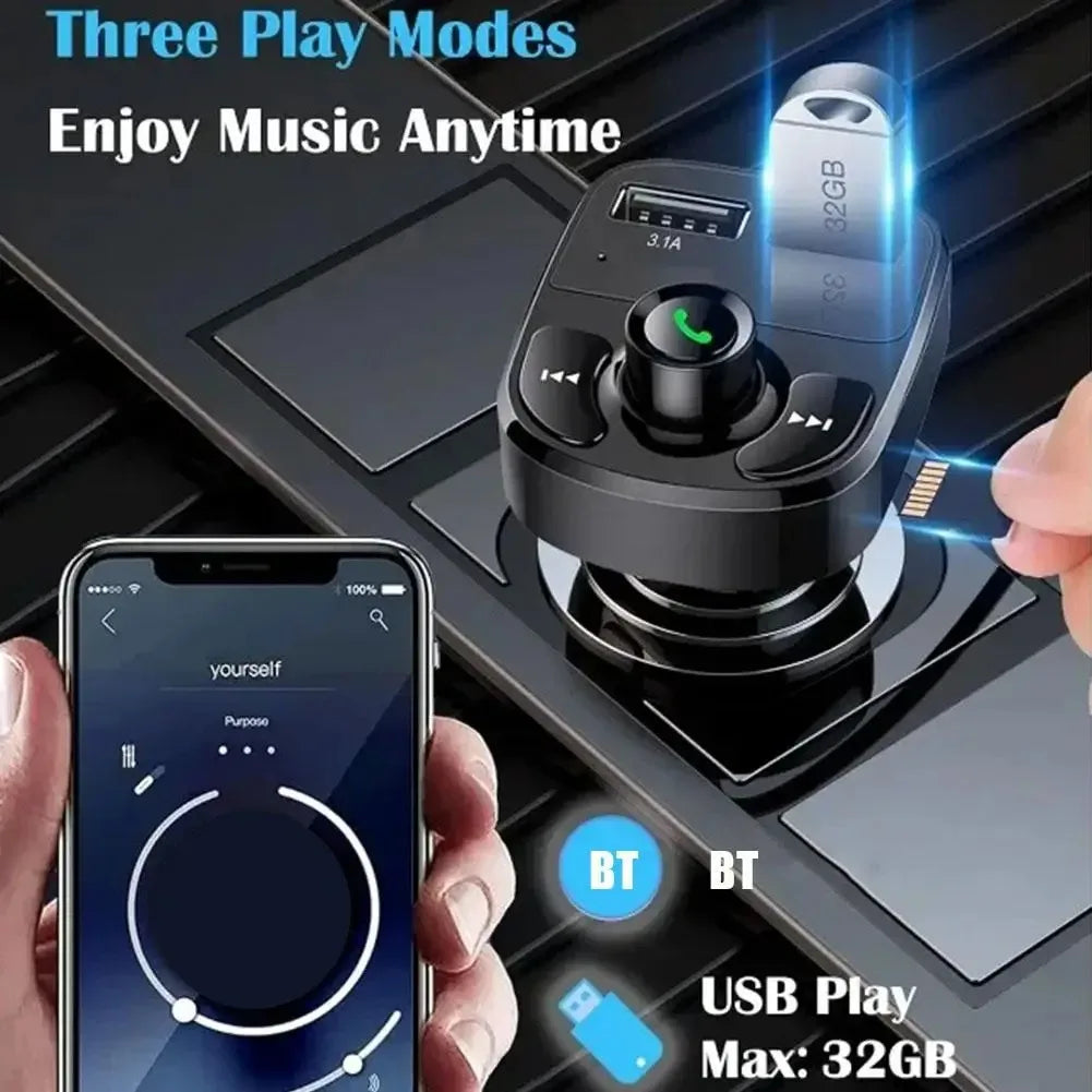 Car Wireless Bluetooth FM Transmitter Handsfree Dual USB Charger