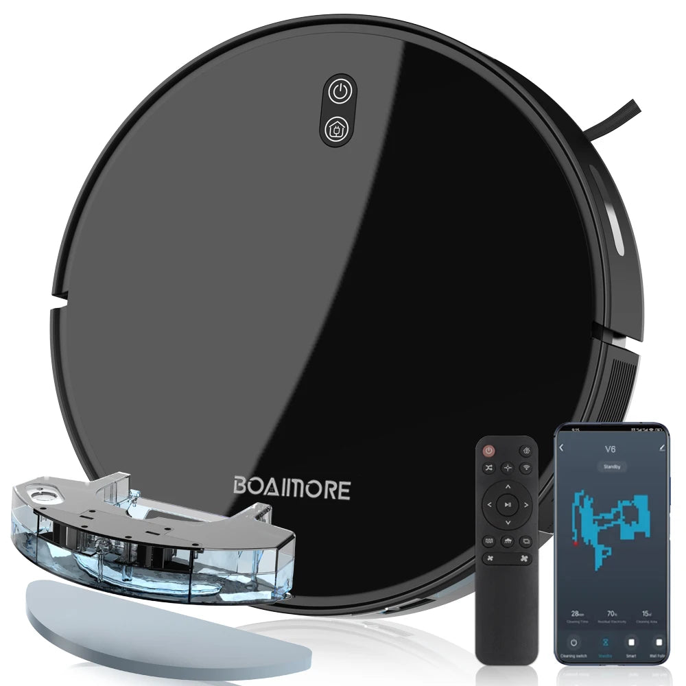 BOAIMORE Robot Vacuum With Mop, App Control, 6000PA Suction