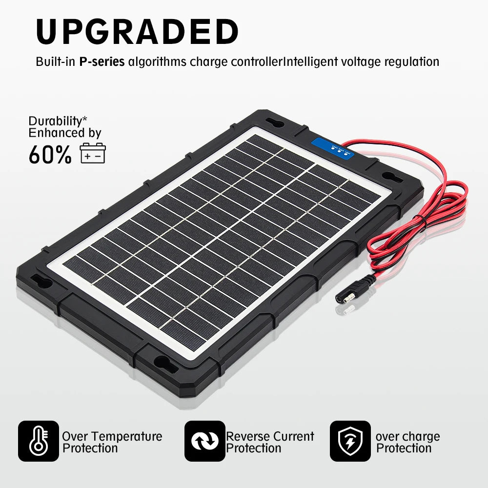 12V Solar Panel Battery Charger With Built In Controller IP65