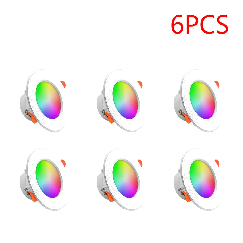 APWIKOGER 10W Smart LED Downlight RGB CCT Bluetooth Ceiling Lamp