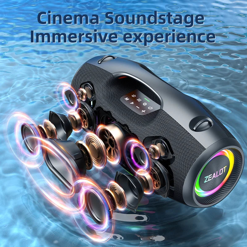 ZEALOT S89 250W Waterproof Portable Bluetooth Speaker Outdoor Boombox
