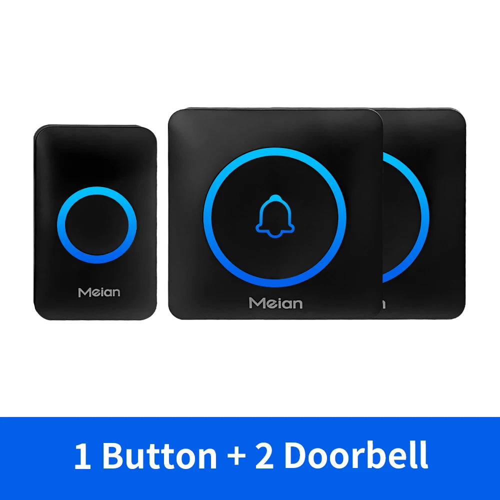 Meian Smart Home Doorbell Wireless IP65 Waterproof Chime Kit
