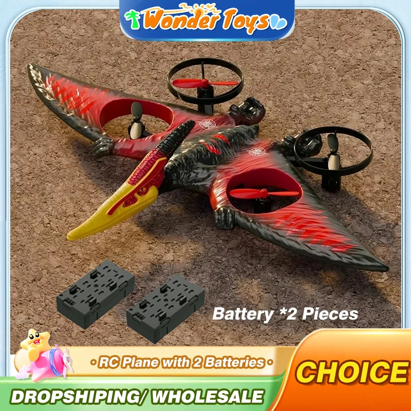 CONUSEA RC Pterosaur Helicopter Glider 2.4G Foam With LED