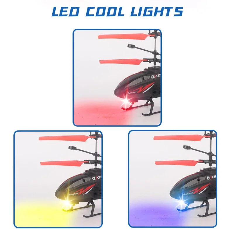 Induction Hand Controlled RC Drone Helicopter With Lighting Rechargeable