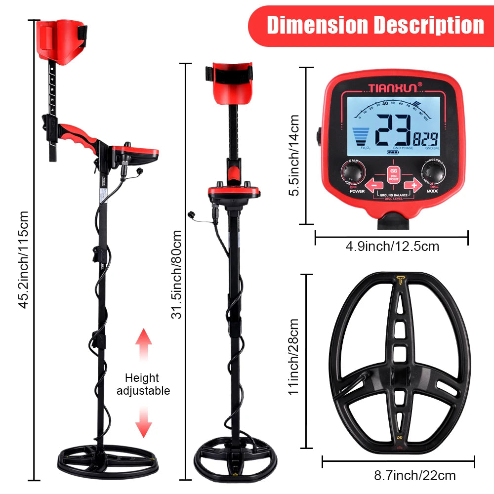 TIANXUN Treasure Hunter TX850 Metal Detector Waterproof Pinpointer