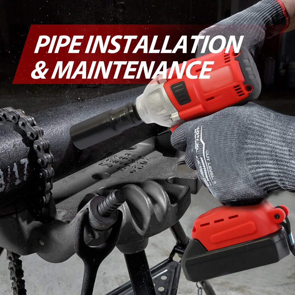 Cordless Brushless Impact Wrench 20V High Torque Kit