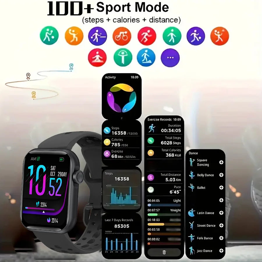 Anyloop Smartwatch Fitness Tracker With Calls 120 Sports Modes