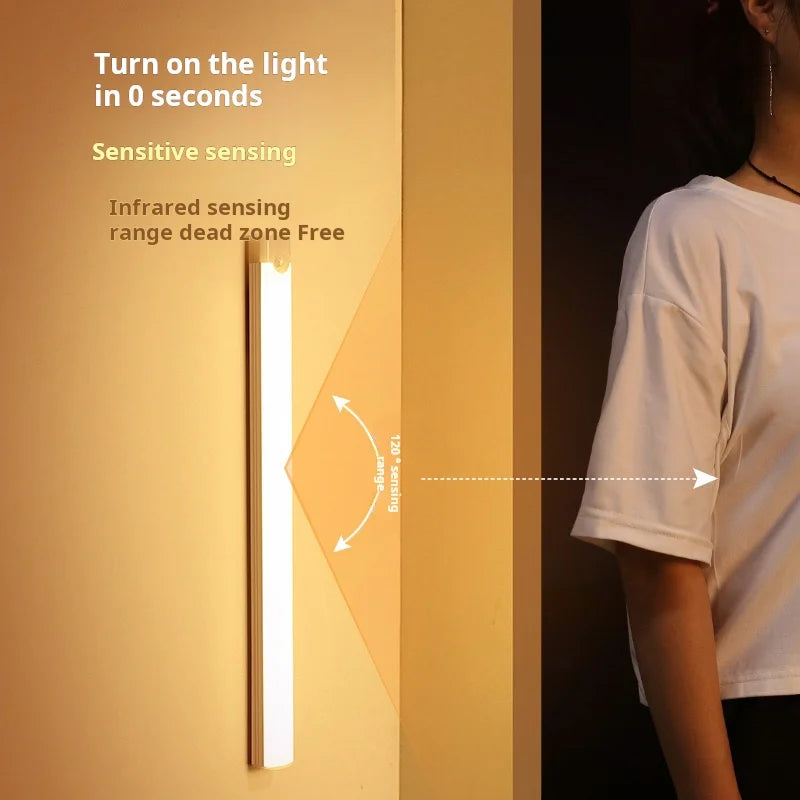 Wireless Rechargeable LED Motion Sensor Cabinet Light For Closet Kitchen