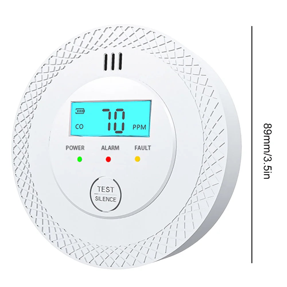 Carbon Monoxide Alarm Detector With LCD Display For Home Safety