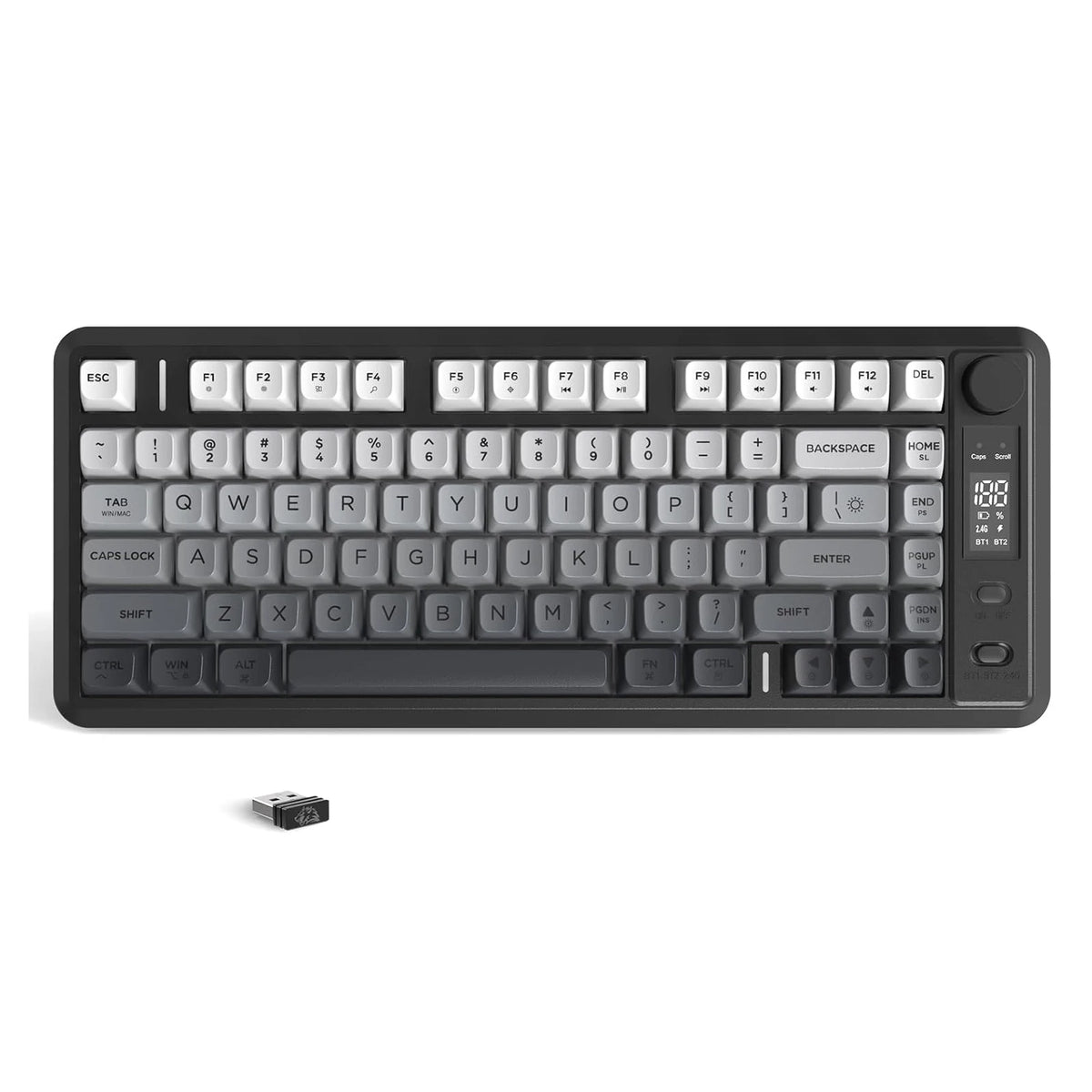 Attack Shark M75 Wireless Membrane Gaming Keyboard With Knob OLED