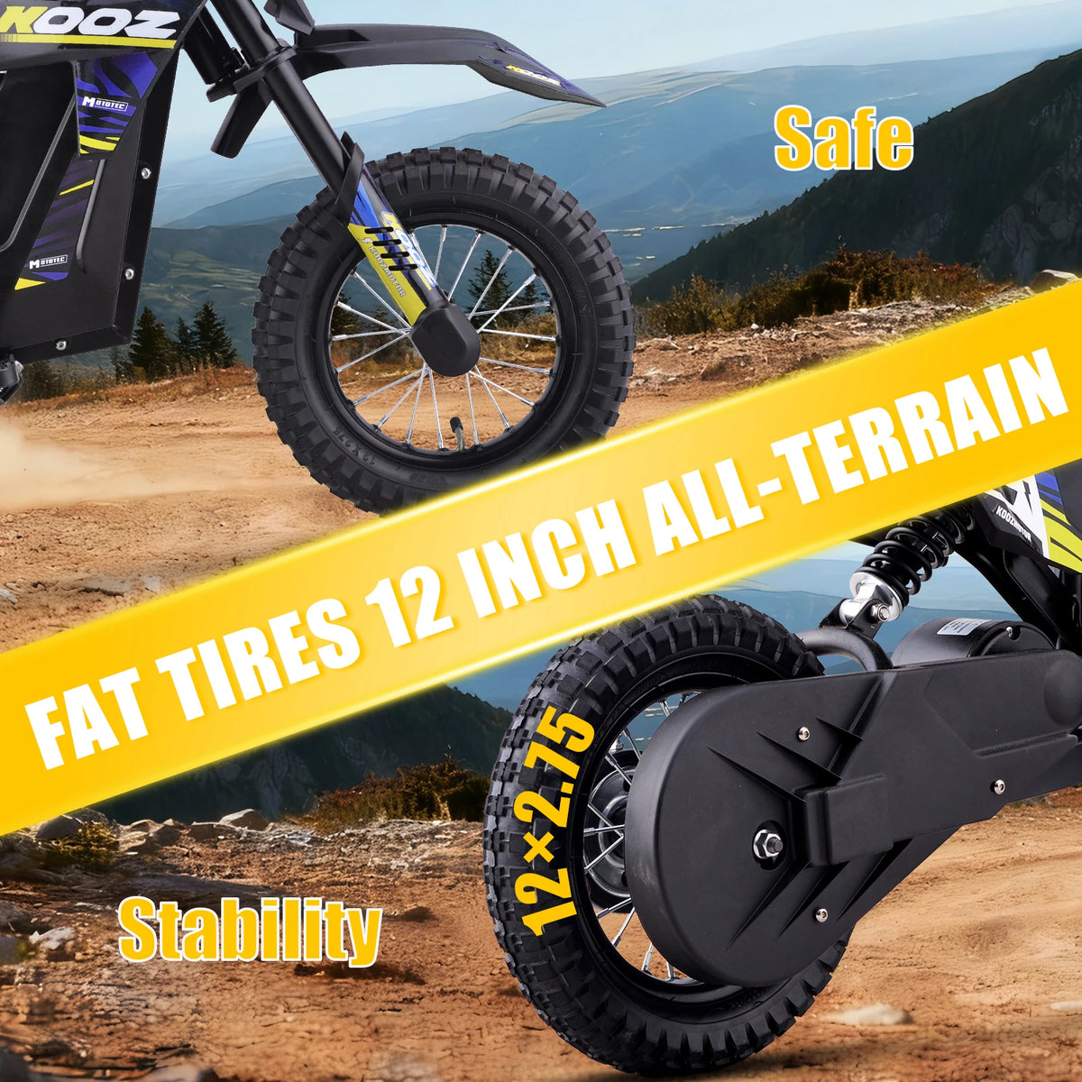 KOOZ HP122E Electric Dirt Bike For Kids 36V 300W Modes