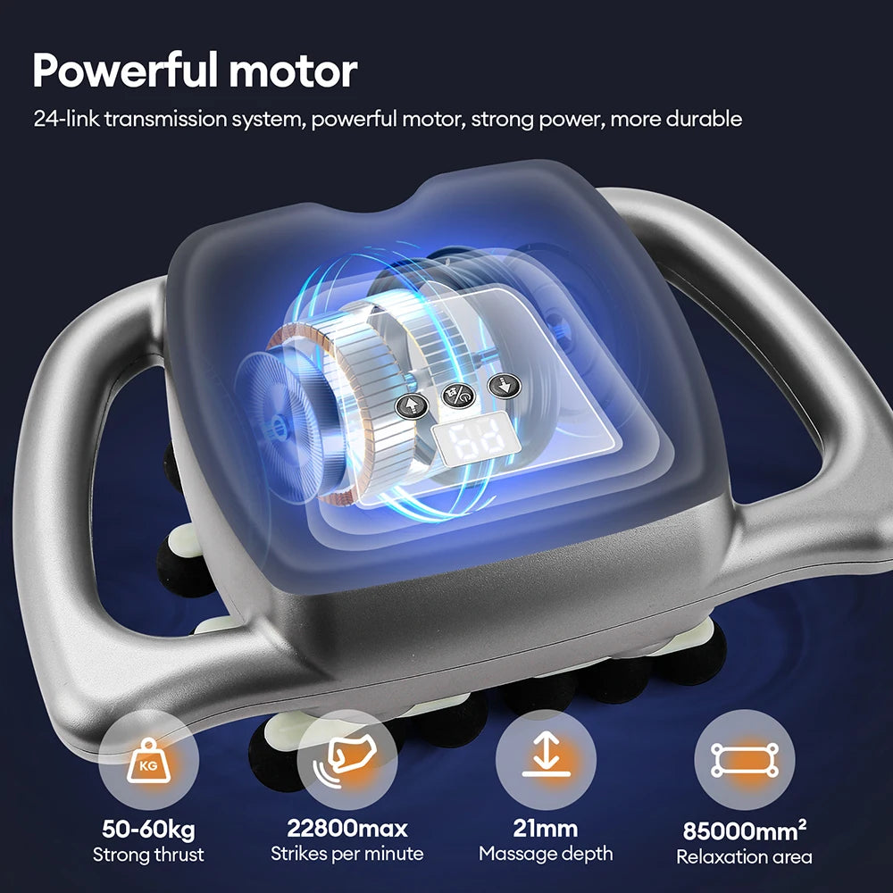 Foreverlily 24 Heads Massage Gun 9 Modes High Frequency Fascia