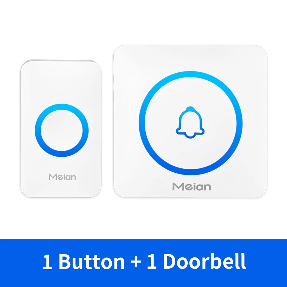 Meian Smart Home Doorbell Wireless IP65 Waterproof Chime Kit