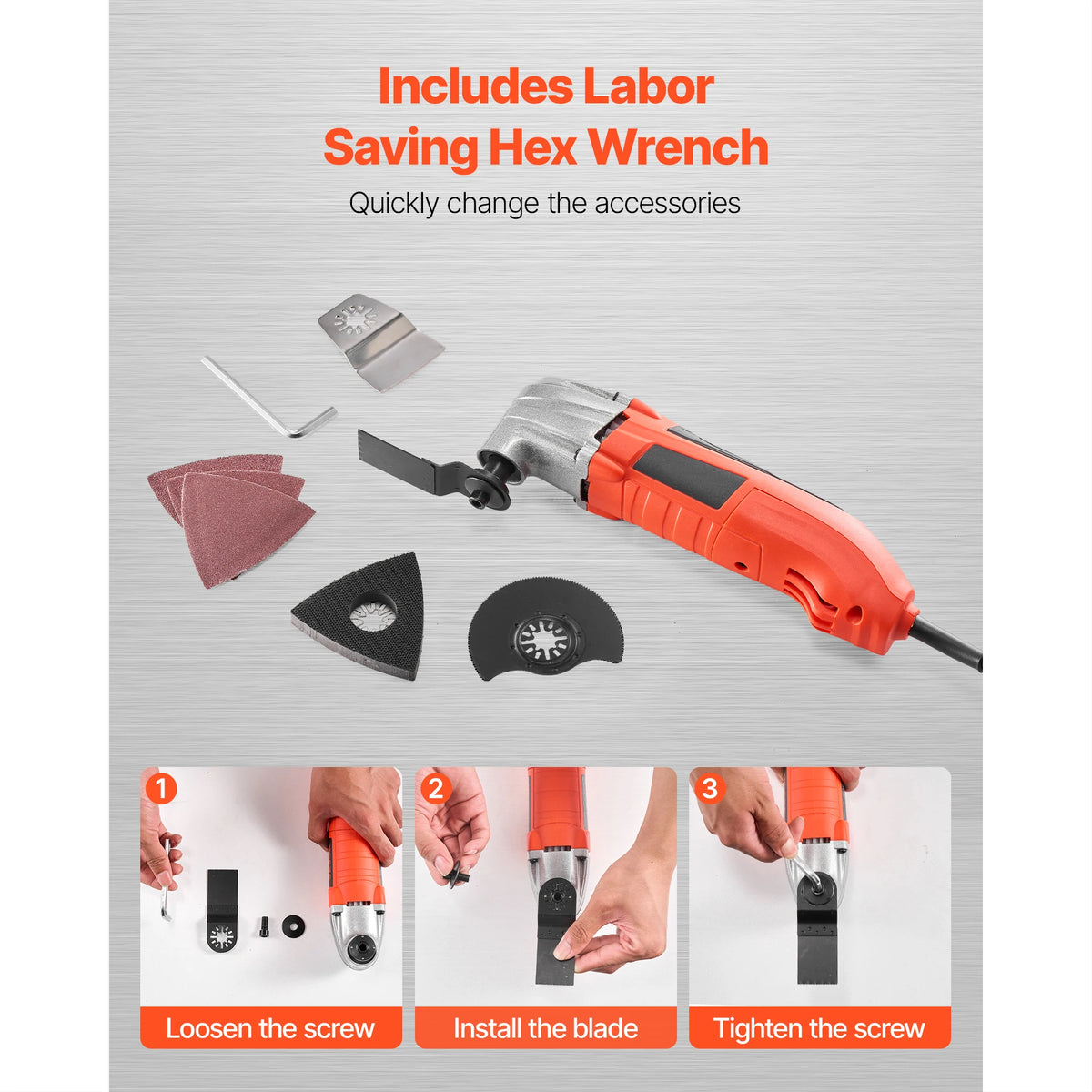 SucceBuy Oscillating Tool Multitool 2.2A 22000 OPM Corded