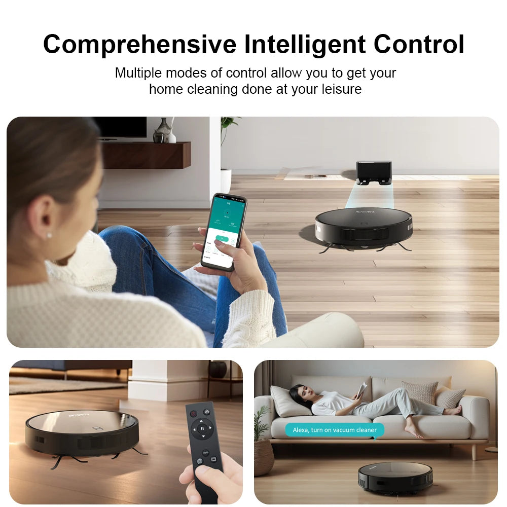 BOAIMORE Robot Vacuum With Mop, App Control, 6000PA Suction