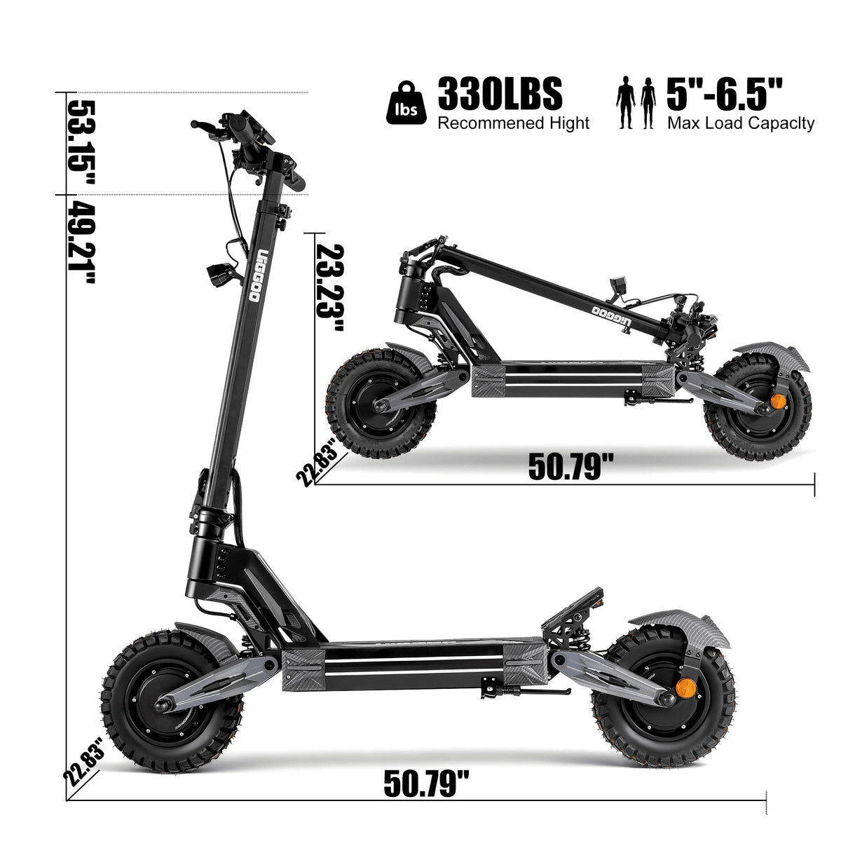 EOEOTWO Dual 4000W Electric Scooter Off Road 60V 27Ah
