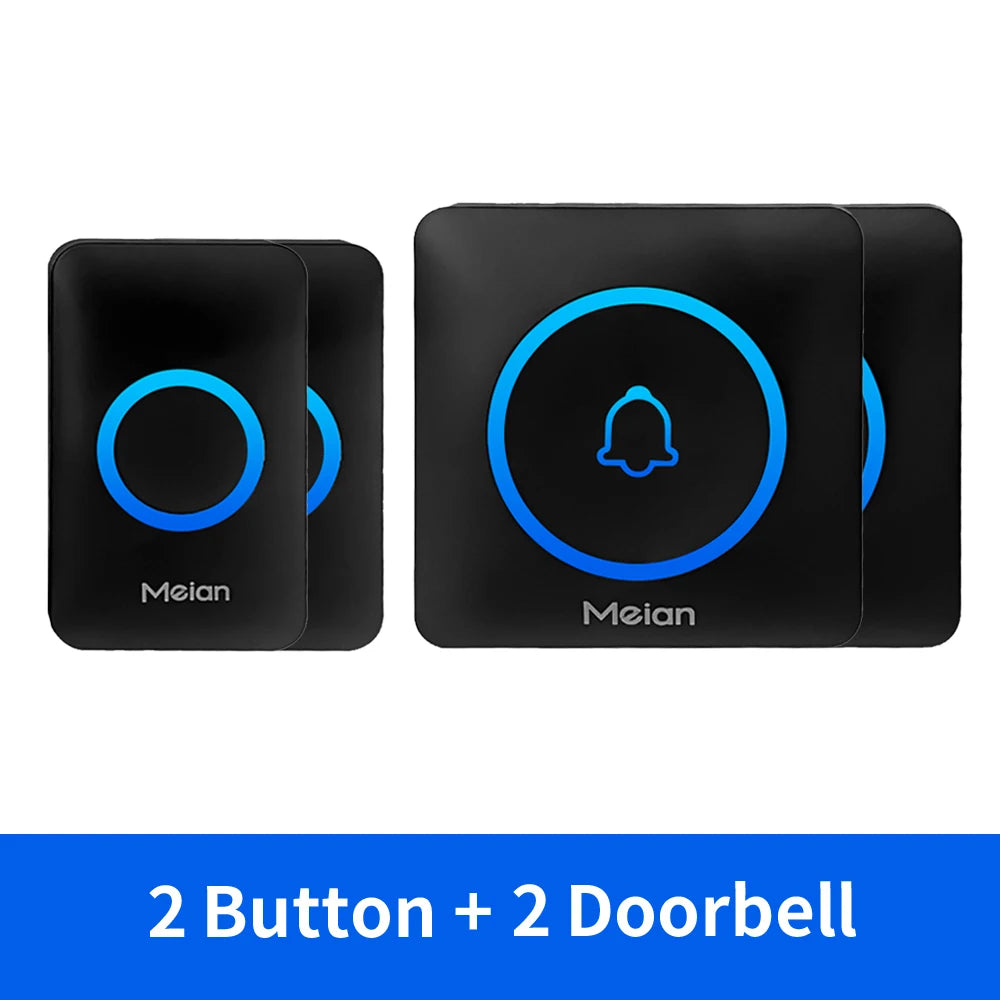 Meian Smart Home Doorbell Wireless IP65 Waterproof Chime Kit