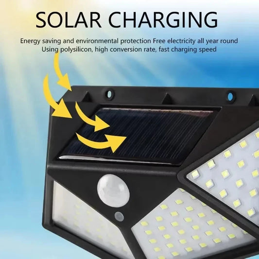 Solar Outdoor Wall Light With Motion Sensor IP65 Waterproof LED