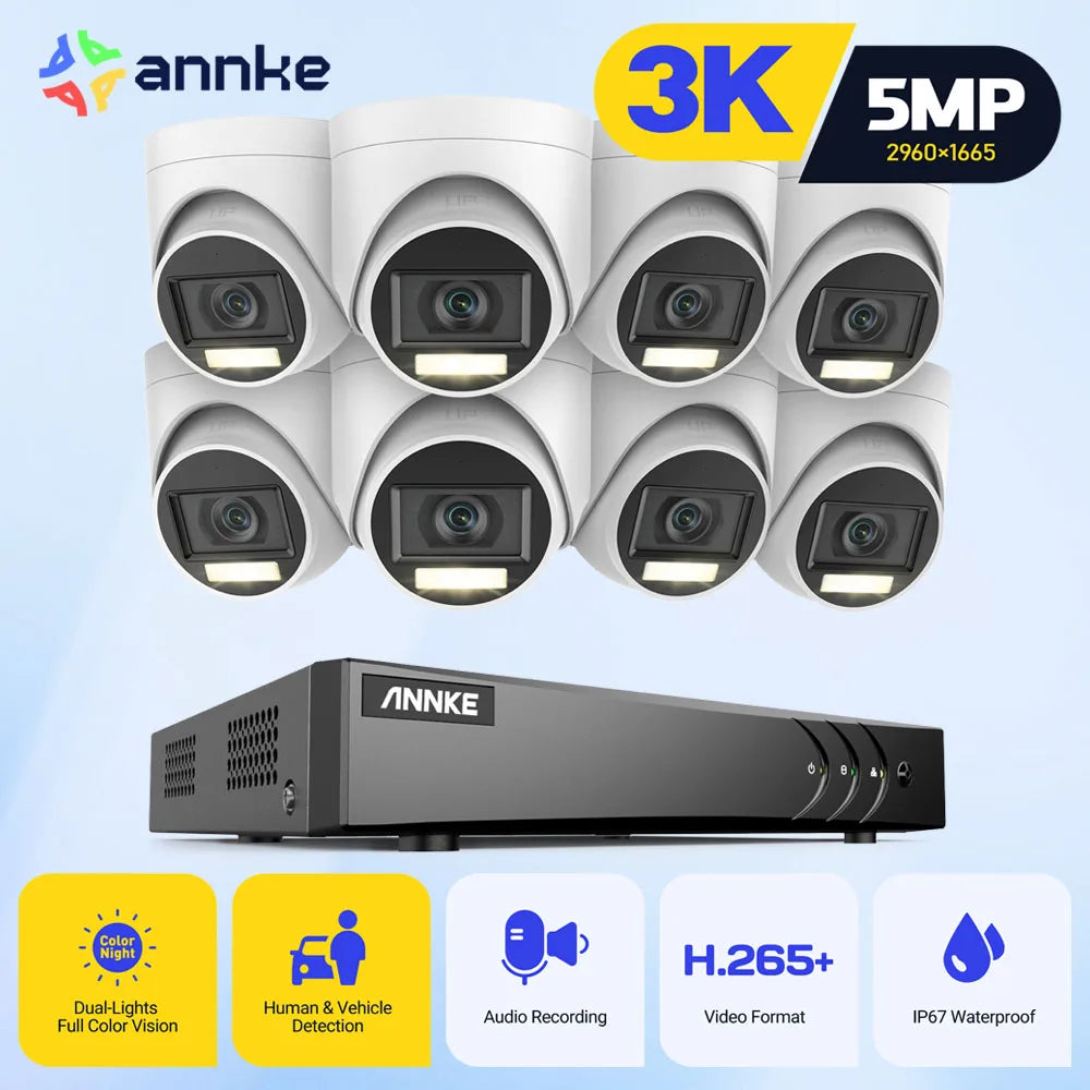ANNKE 8 Channel 5MP Smart Dual Lights Lite Security Kit
