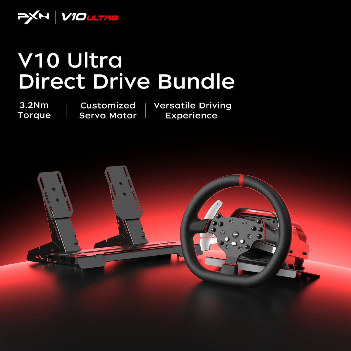 PXN V10 Ultra Direct Drive Racing Wheel PC PS4 Xbox