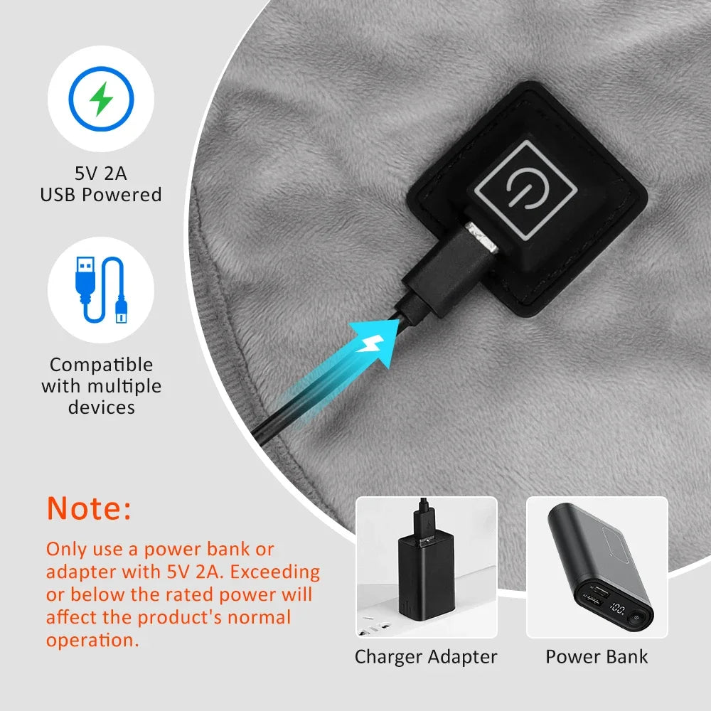 Electric Heating Shoulder Neck Pad Massager Cervical Wrap