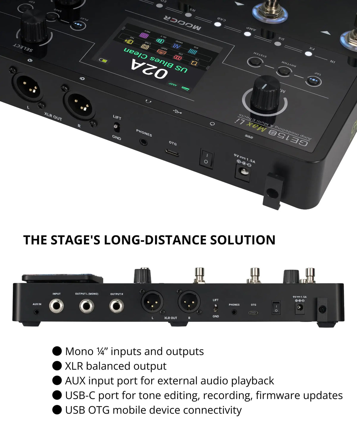 M-VAVE Guitar Multi Effects Pedal 55 Amp Models 200 Presets