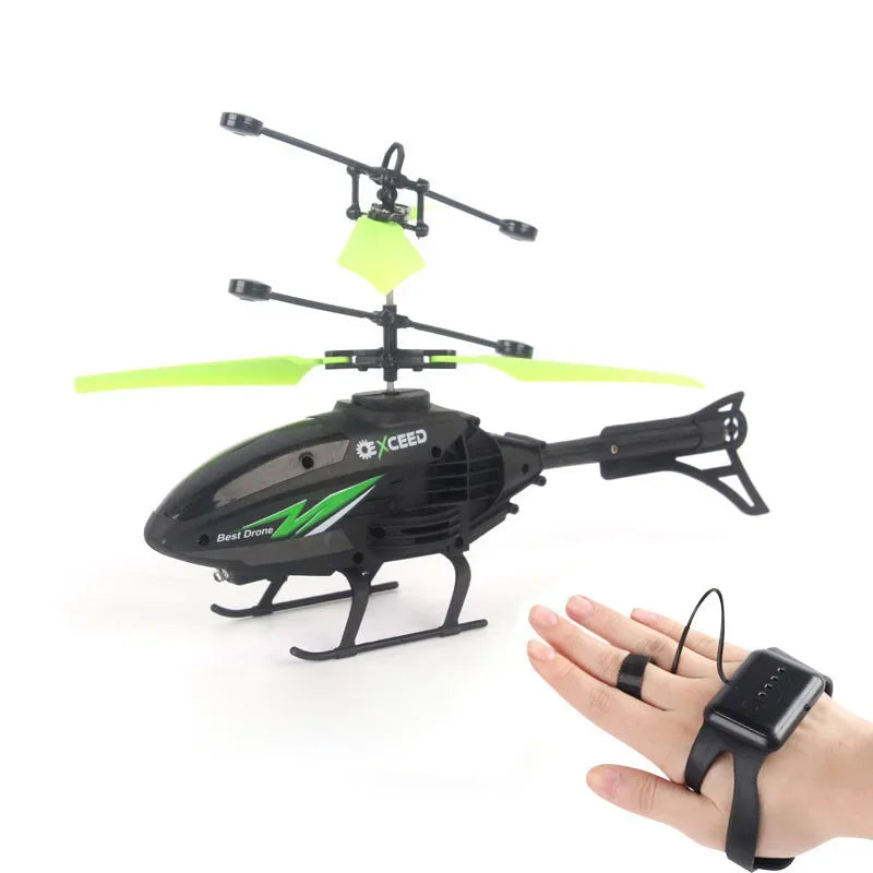 Induction Hand Controlled RC Drone Helicopter With Lighting Rechargeable